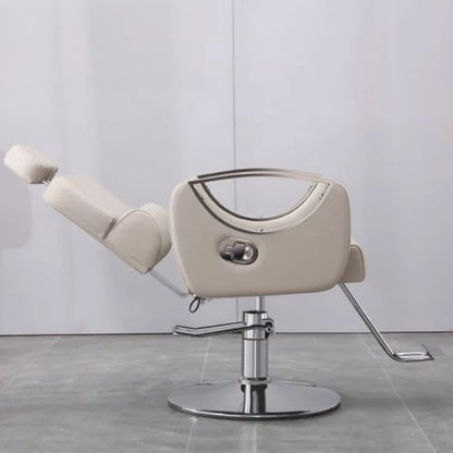 Upgraded Reclining Salon & Barber Chair – Adjustable, Rotating Haircut & Shaving Stool for Hairdressing