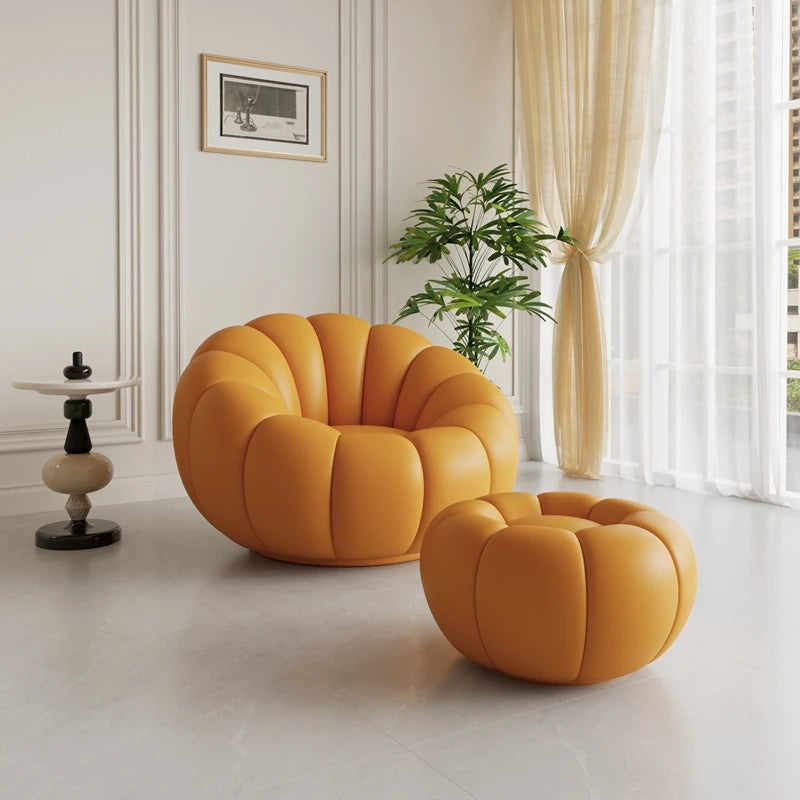 Pumpkin Lazy Armchair-A Cloud Of Plush Comfort
