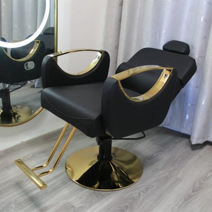 Upgraded Reclining Salon & Barber Chair – Adjustable, Rotating Haircut & Shaving Stool for Hairdressing