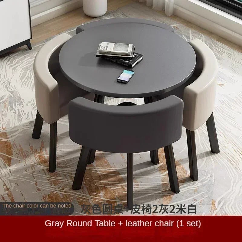 Nordic-Style Table and Chair Set with Storage-Redefining Light Luxury and Minimalism