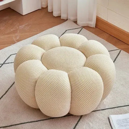 Bloom in Comfort – Pumpkin Puff Swivel Lounge Chair