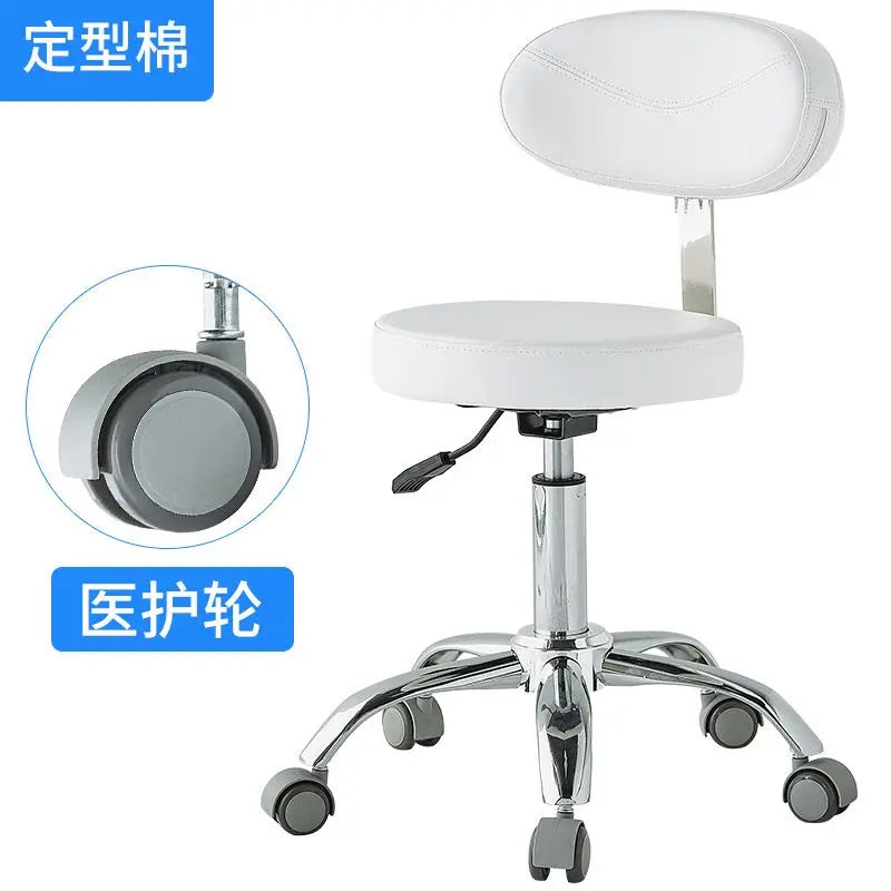Silla elevadora para técnico de belleza, silla para dentista, silla para salón de uñas, taburete giratorio silencioso para computadora para peluquería y tatuajes.