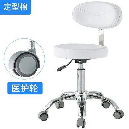 Silla elevadora para técnico de belleza, silla para dentista, silla para salón de uñas, taburete giratorio silencioso para computadora para peluquería y tatuajes.