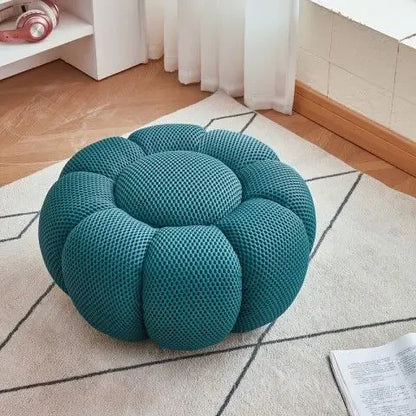 Bloom in Comfort – Pumpkin Puff Swivel Lounge Chair