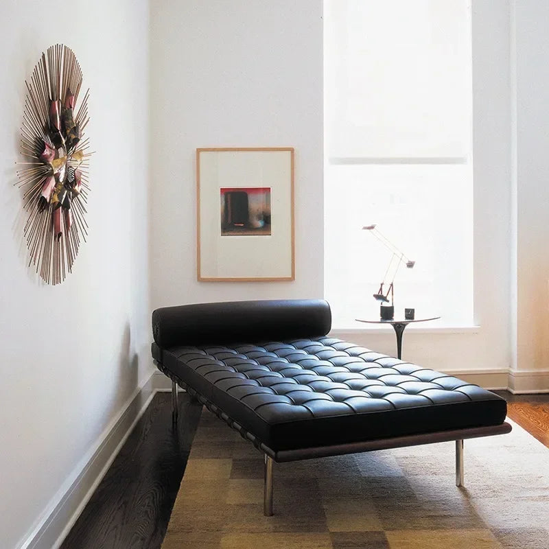 Mies van der Rohe Barcelona Sofa Bed Daybed in modern minimalist interior