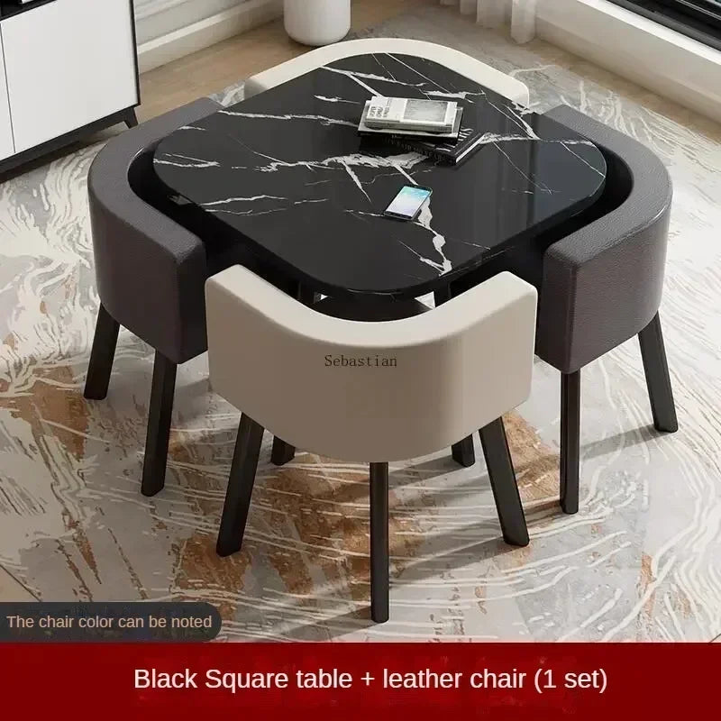 Nordic-Style Table and Chair Set with Storage-Redefining Light Luxury and Minimalism