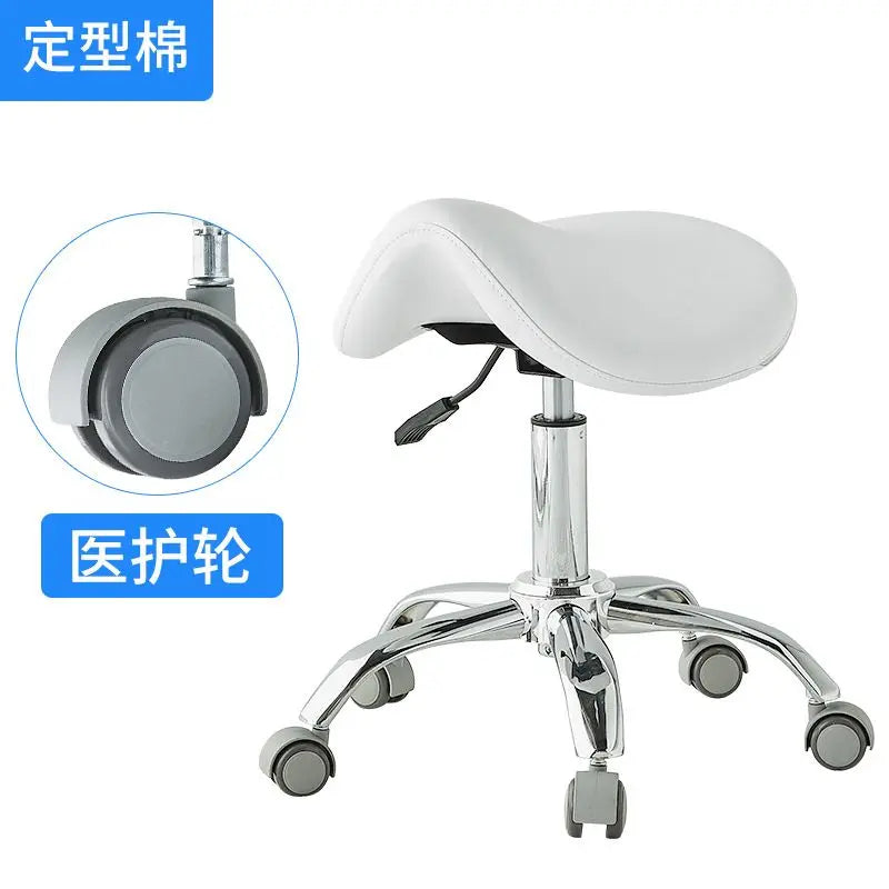 Silla elevadora para técnico de belleza, silla para dentista, silla para salón de uñas, taburete giratorio silencioso para computadora para peluquería y tatuajes.