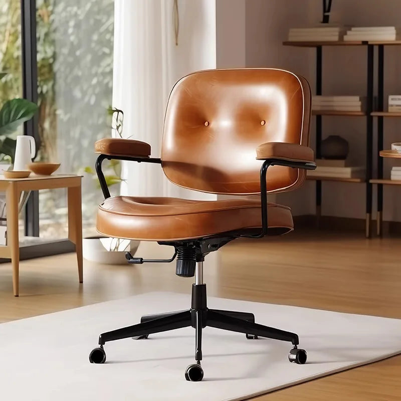Multi-functional Chair – Luxury Cowhide Swivel Office & Computer Chair