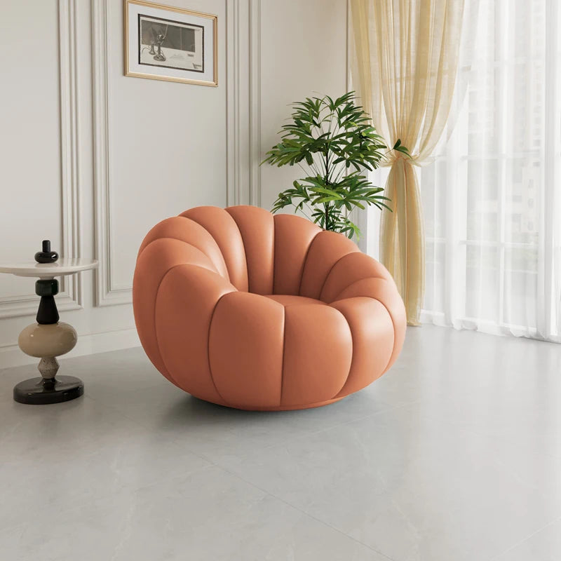 Pumpkin Lazy Armchair-A Cloud Of Plush Comfort