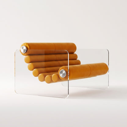 Italian Minimalist Acrylic Lounge Chair — A Transparent Fusion of Modern Design and Comfort