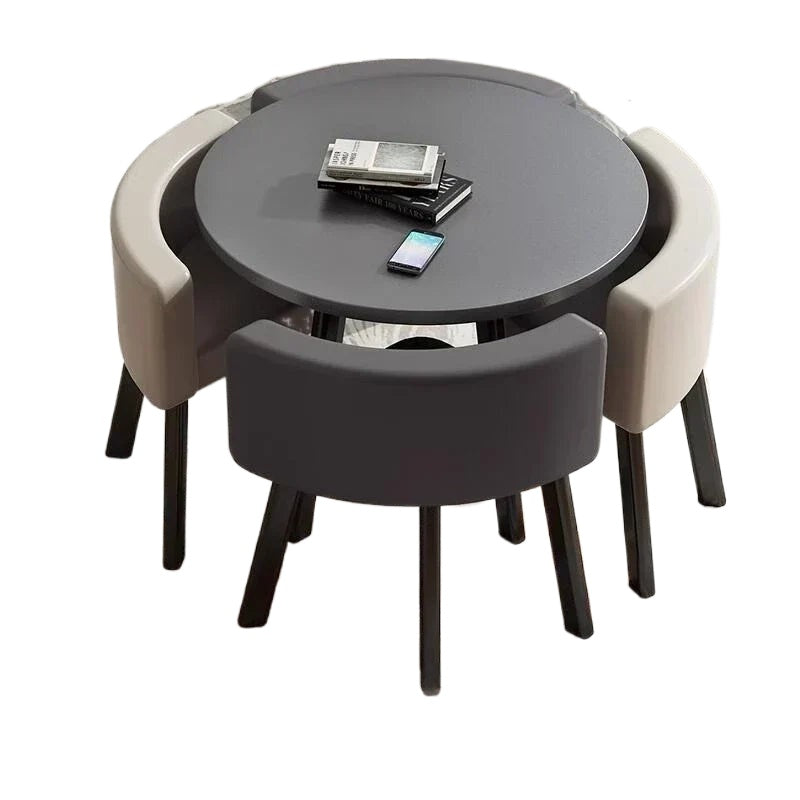 Nordic-Style Table and Chair Set with Storage-Redefining Light Luxury and Minimalism