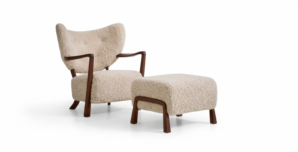 Woolf Lounge Chair – Sculptural Comfort in Soft Shearling Texture