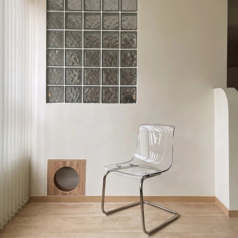 Silla de comedor acrílica – Respaldo nórdico moderno y grueso 