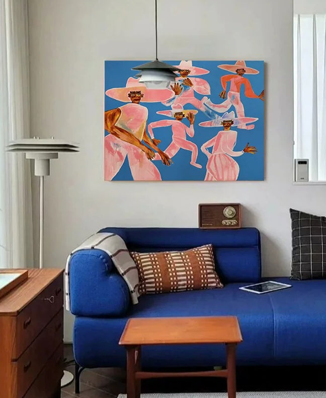 Bauhaus-Style Mid-Century Wall Art – A Sophisticated & Vibrant Statement for Modern Living