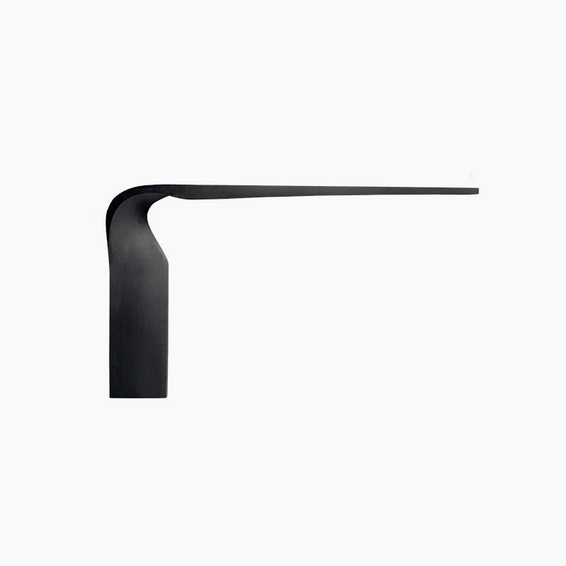 Modern Minimalist Sculptural Console Table - Solid Wood Wall-Mounted Entryway Shelf
