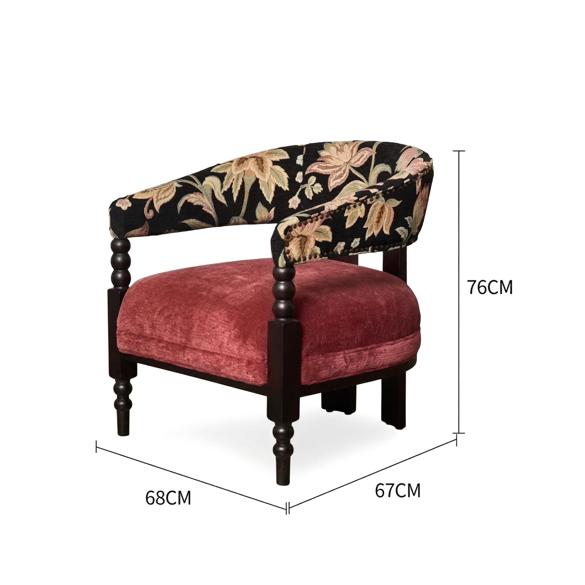 French Retro Solid Wood Lounge Chair – Timeless Elegance for Modern Living