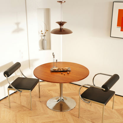 Tulip Dining Table – Timeless Modern Elegance in Wood & Steel