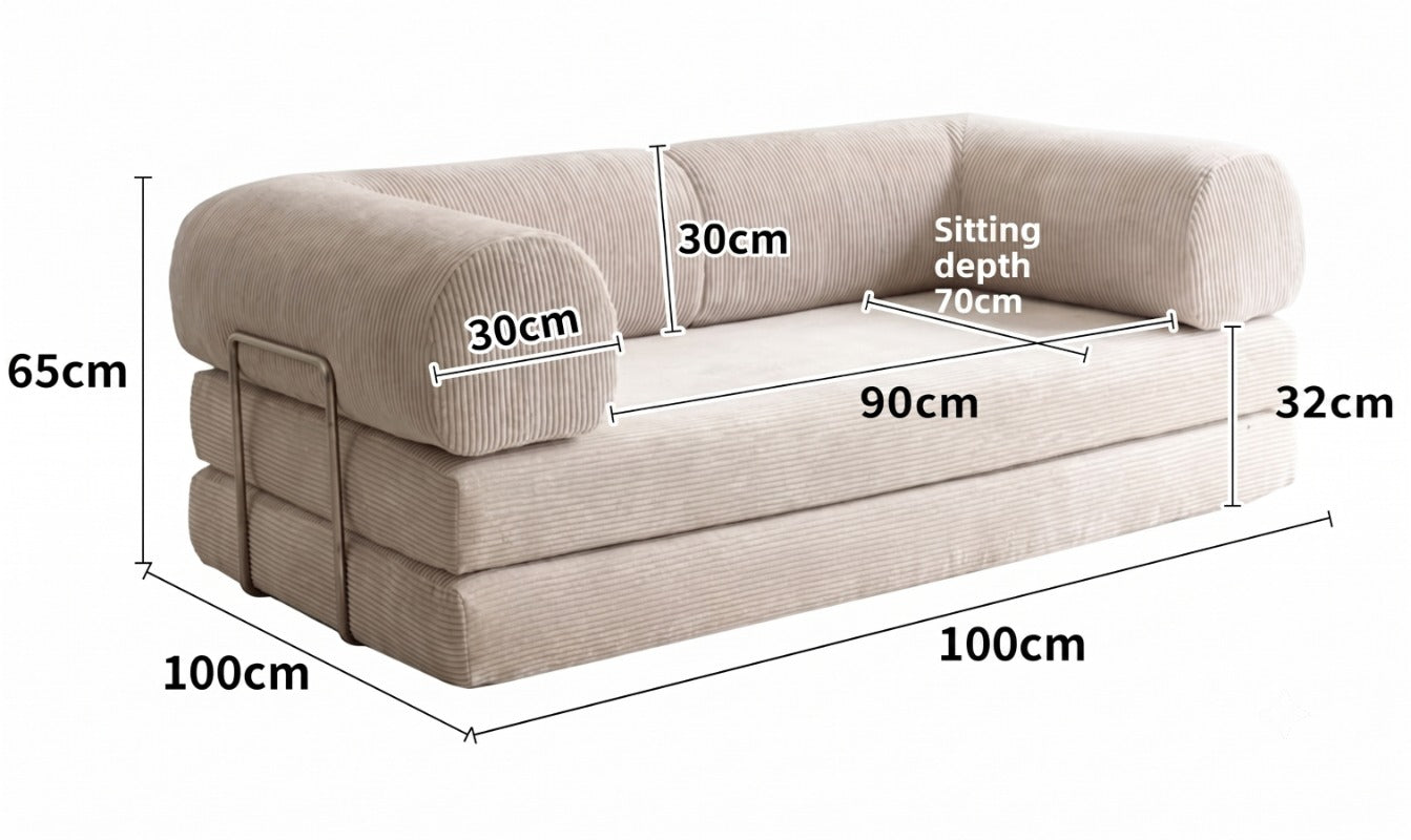 Sofá Teddy: sofá cama modular para salas de estar pequeñas