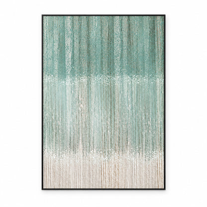 Arte da parete astratta e materica minimalista – Tela neutra con cornice in alluminio