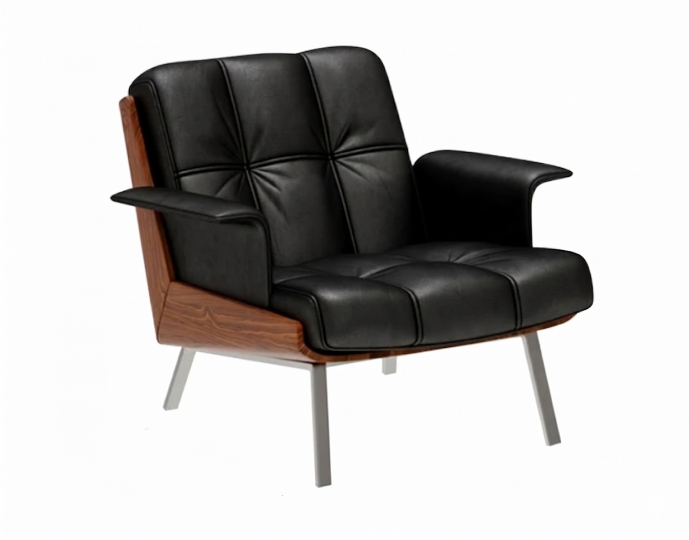Daiki Lounge Chair – Sculptural Nordic Comfort with Architectural Elegance