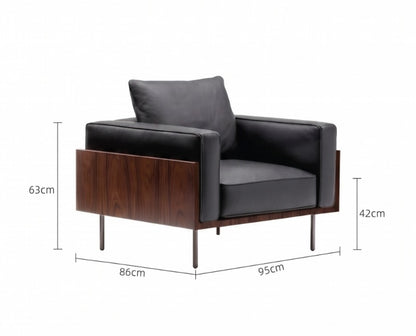 Brazilian Modernist Lounge Chair – Solid Wood & Plush Comfort