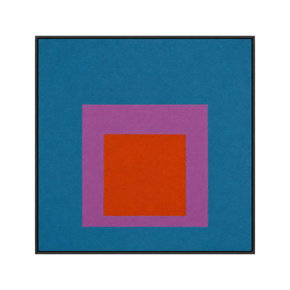 Josef Albers Inspired Bauhaus Geometric Abstract Wall Art - Layered Colour Block Print