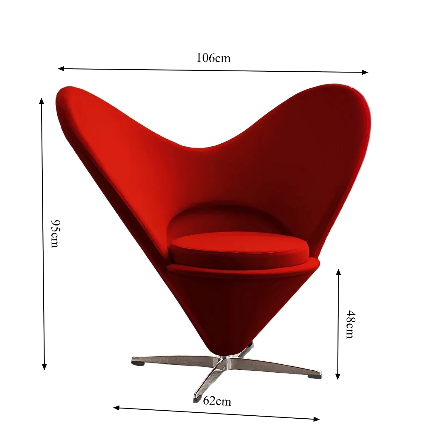 Sillón giratorio Designer Heart: una fusión de estilo romántico y comodidad diaria