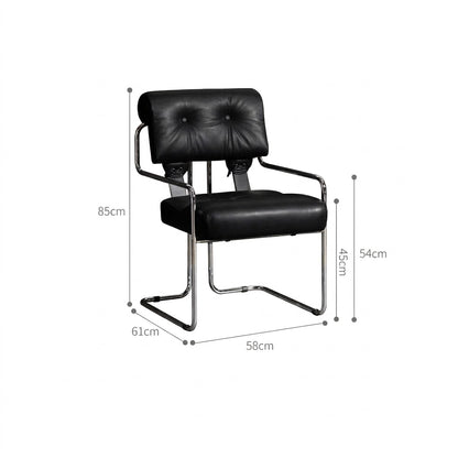 Tucroma Chair – Vintage Genuine Leather Dining & Study Chair