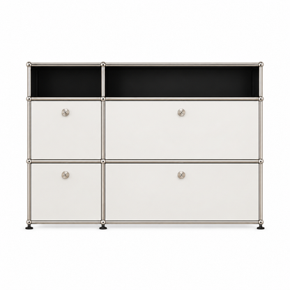 Sideboard im USM-Stil mit Colour-Blocking – Aufbewahrung im Bauhaus-Design