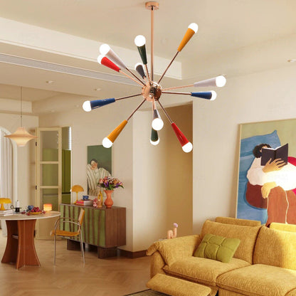 Bauhaus-Inspired Sputnik Chandelier – A Burst of Colour