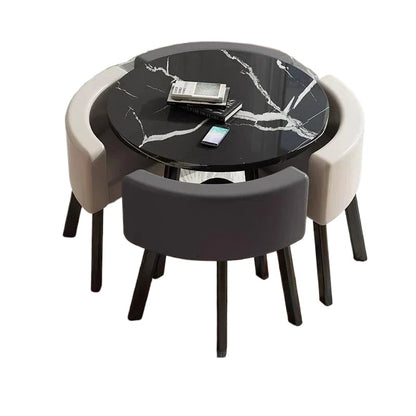 Nordic-Style Table and Chair Set with Storage-Redefining Light Luxury and Minimalism