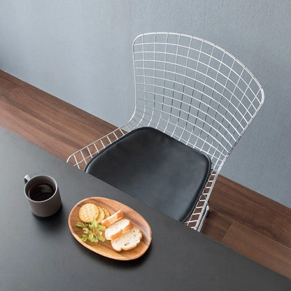 Mid-Century Modern Bauhaus Dining Chair — Minimalist Designer Steel Backrest Chair for Home