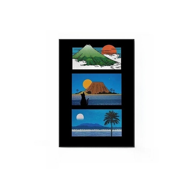 Okinawa Vintage Travel Poster – A Mid-Century Japanese Bauhaus Wall Art with Aluminum Frame