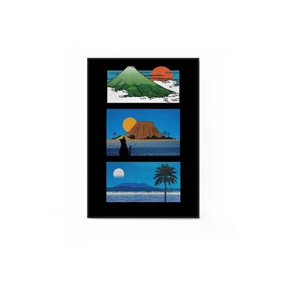 Okinawa Vintage Travel Poster – A Mid-Century Japanese Bauhaus Wall Art with Aluminum Frame