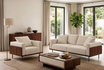 Brazilian Modernist Lounge Chair – Solid Wood & Plush Comfort