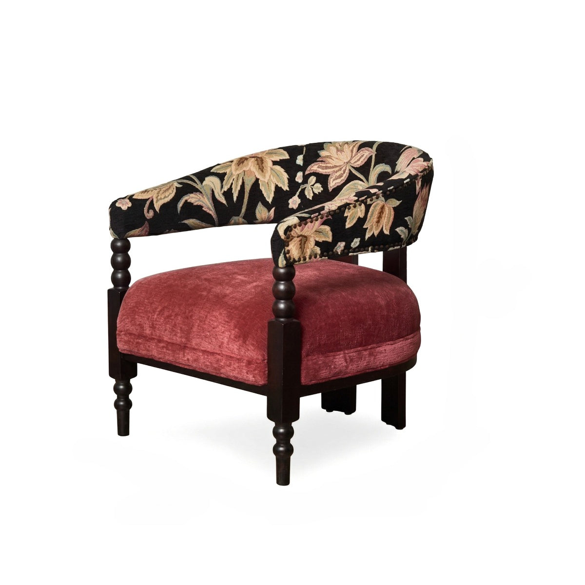 French Retro Solid Wood Lounge Chair – Timeless Elegance for Modern Living