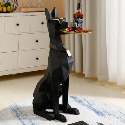 Figura de perro caballero: artesanía exquisita que ilumina el arte de los rincones 