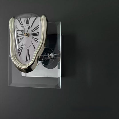 Surrealist Melting Clock – Retro Roman Numeral Desk Corner Clock for Creative Home Decor