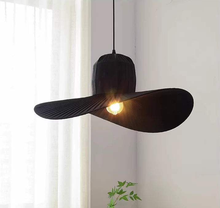French Straw Hat Fabric Chandelier – Effortless Elegance & Timeless Style