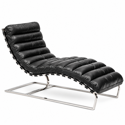 Oviedo Récamiere – Vintage-inspirierter Leder-Loungesessel