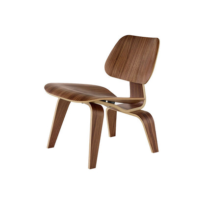 Nordic Shell Lounge Chair & Eames Dog Stool – Sculptural Mid-Century Modern Icons