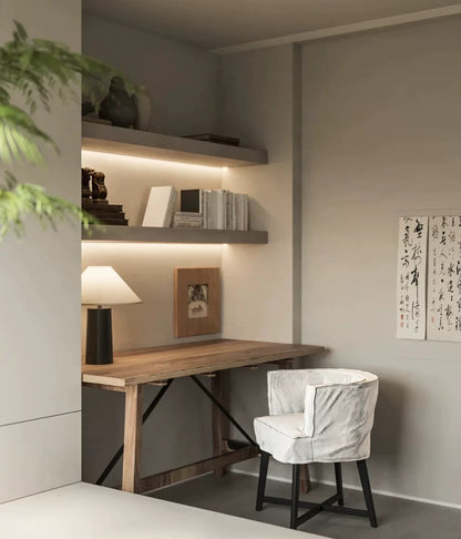 Mid-Century Solid Wood Table Lamp – A Timeless Designer Art Piece for Everyday Living