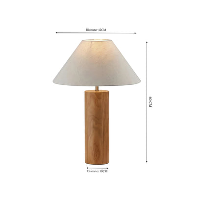 Mid-Century Solid Wood Table Lamp – A Timeless Designer Art Piece for Everyday Living