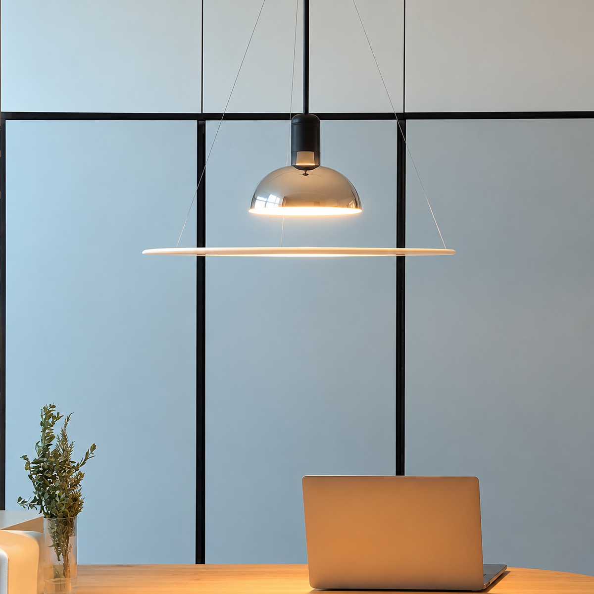 Flos Frisbi Glow Plate Pendant Lamp-Modern Minimalist & Bauhaus Style