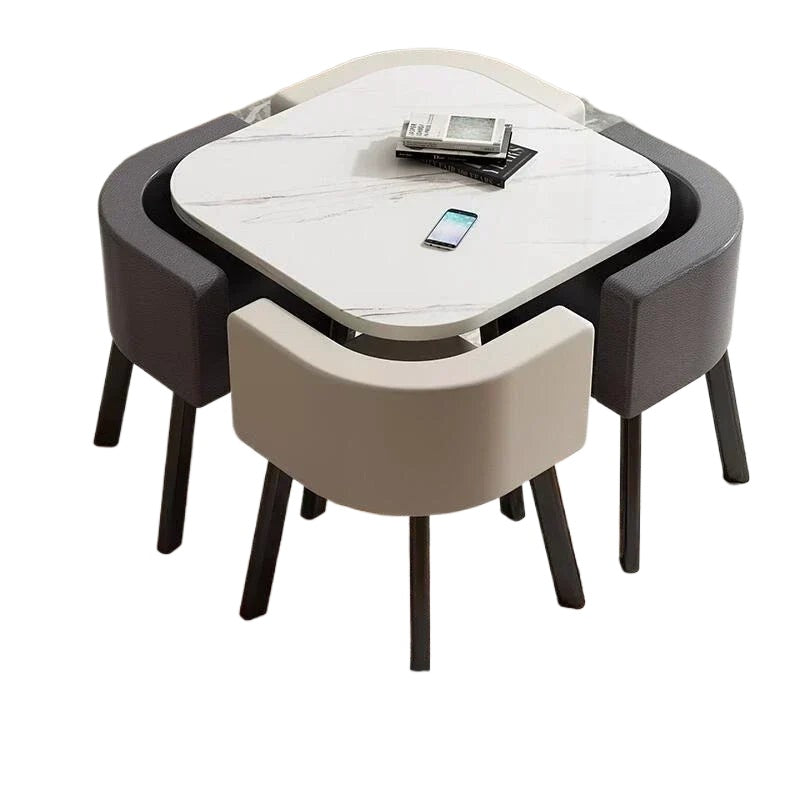 Nordic-Style Table and Chair Set with Storage-Redefining Light Luxury and Minimalism