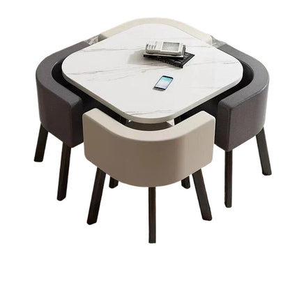 Nordic-Style Table and Chair Set with Storage-Redefining Light Luxury and Minimalism