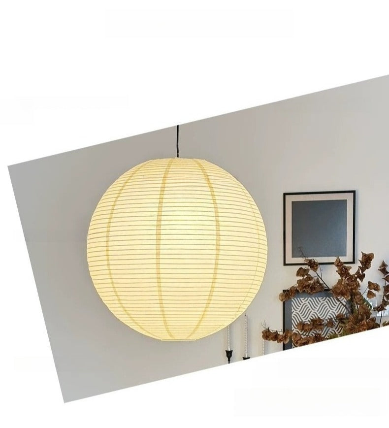 Noguchi-Style Rice Paper Pendant Lamp – Timeless Japanese Wabi-Sabi Design