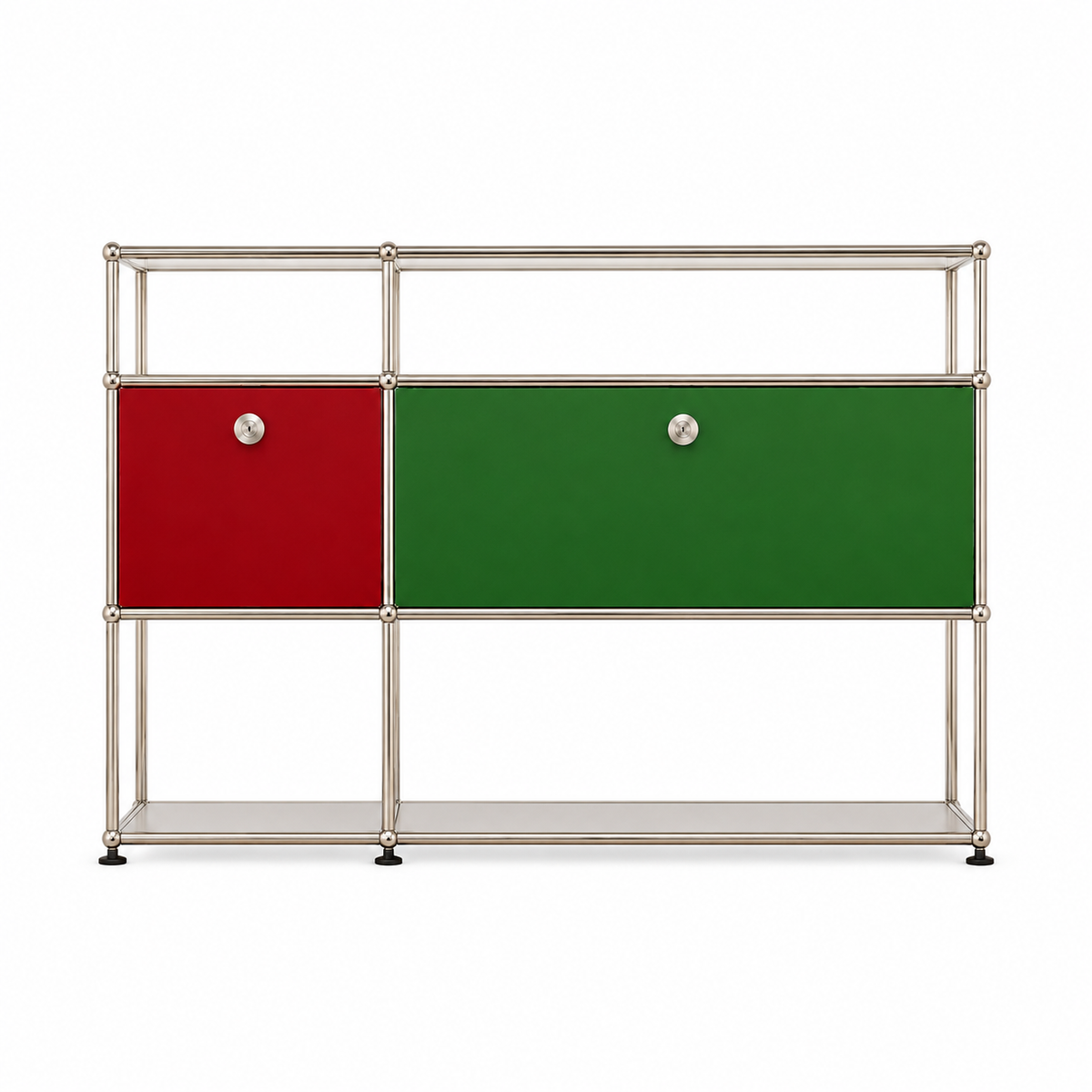 Sideboard im USM-Stil mit Colour-Blocking – Aufbewahrung im Bauhaus-Design