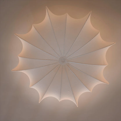 Italian Designer Silk Pendant Lamp – Elegant French Retro & Timeless Design