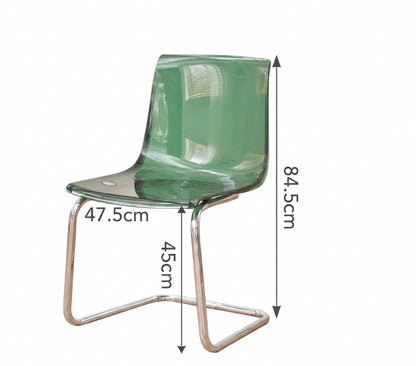 Acrylic Dining Chair – Nordic Modern Thickened Backrest